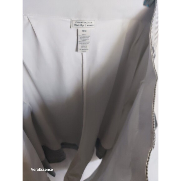 Charter Club Blue Striped Seersucker Skort with Comfort Waist Sz 18W $64.50 - Picture 8 of 8